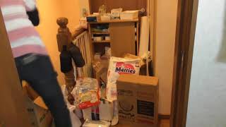毎日１０時にアップ☆汚部屋脱出45日目：廊下の踊り場？にたまりにたまった物たちをすっきりお片付けいたしました。片付けのやる気アップにご視聴ください☆ #断捨離 ＃片付け