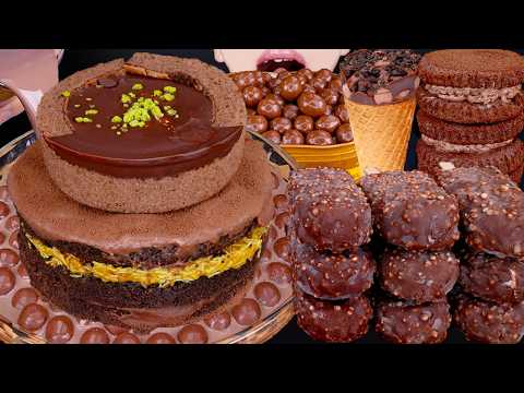 ASMR DUBAI CHOCOLATE CAKE ICE CREAM MALTESERS DESSERT MUKBANG 두바이초콜릿 먹방 ドバイチョコレート 咀嚼音 EATING SOUNDS