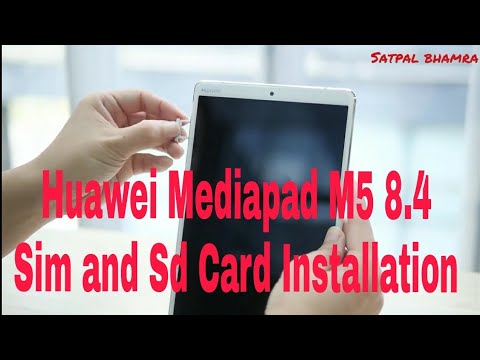 Huawei Mediapad M5  : How to insert the SIM Card ? | Single Sim and Sd card ( 2018 )