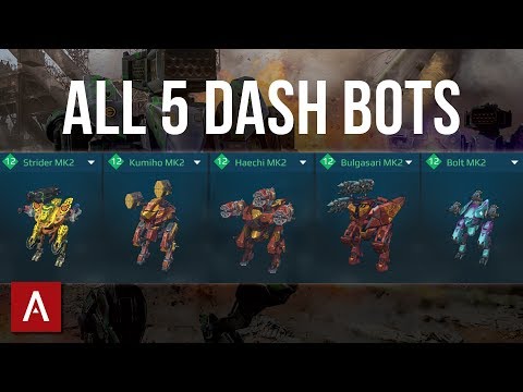 All 5 Dash Bot Hangar Vs Champion League Players | War Robots || WR Gameplay