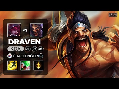 Draven vs Xayah ADC - KR Challenger - Patch 13.21 Season 13
