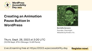 Download the video "Creating an Animation Pause Button in WordPress"