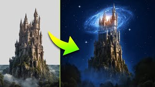 Create a Surreal Galaxy Castle Photo Manipulation in Photoshop