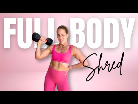 30 MIN FULL BODY DUMBBELL SHRED | Summer Body Shred Challenge