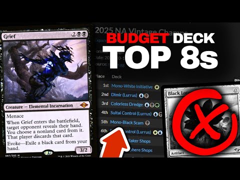 The Cheapest Deck Top 8's Eternal Weekend Vintage - No Black Lotus! | MTG Meta Discussion & Gameplay
