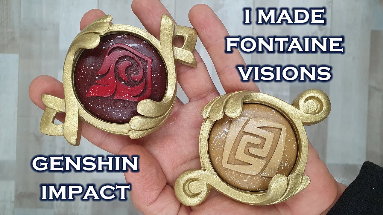 Fontaine Vision Set for 3D Printing -- Genshin Impact -- Pneuma and Ousia 3D Print Model