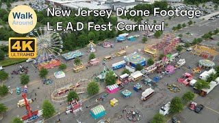 【4K60】 New Jersey Drone Footage: L.E.A.D Fest Carnival at Garden State Plaza in Paramus, New Jersey