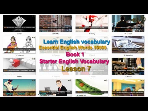 Book 1 - Lesson 7 - 10000 Essential English Words - Starter English Vocabulary