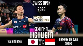 Download lagu SEMI FINAL‼️Yushi TANAKA (JPN) vs Anthony Sinisuka GINTING (INA) | Swiss Open 2026 Badminton mp3