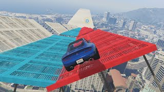 GTA Downhill Mega Ramp Gameplay 4K (Free To Use)