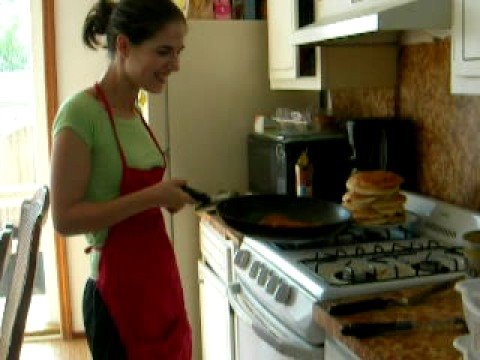 Ani making pancakes