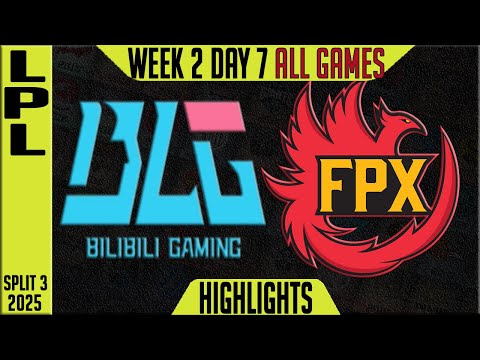 BLG vs FPX Highlights ALL GAMES | LPL Split 3 2025 W2D1 | Bilibili Gaming vs FunPlus Phoenix