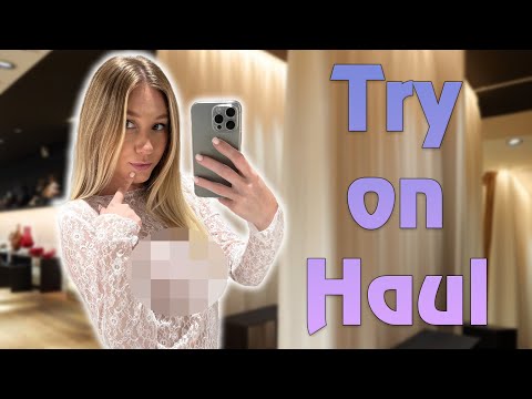 TRANSPARENT TRY ON Haul with Little Ellee | See-Through Try On Haul At The Mall [4K]