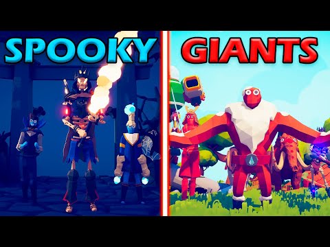 MEGA SPOOKY TEAM vs GIANT UNITS TEAM - Totally Accurate Battle Simulator | TABS