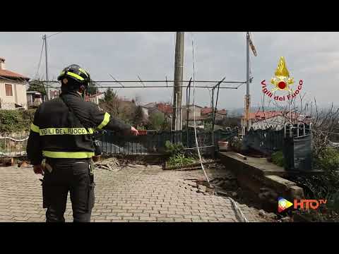 Monteviale (VI) - Smottamento che ha interessato il cortile di un’abitazione - www.HTO.tv