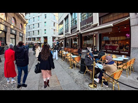 22 January 2026 MILAN 🇮🇹 ITALY 4K HDR WALK LUNCH TIME IN MILAN ☕️🍝 REAL LIFE IN MILAN WINTER WALK