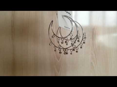 Top Quality Hoop Circle Earrings Bali With Crystal Stones For Girls Women | Trendy Fashion