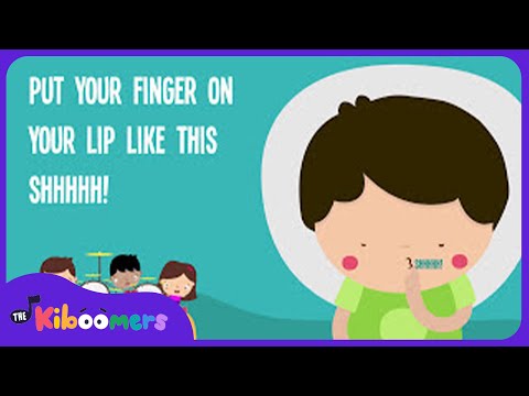 Put Your Finger on Your Lips Lyric Video - The Kiboomers Preschool Songs & Nursery Rhymes