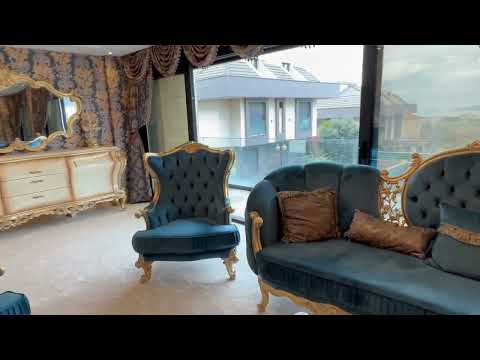 Twin Villa B virtual tour — Deep blue interior with pool view in Istanbul