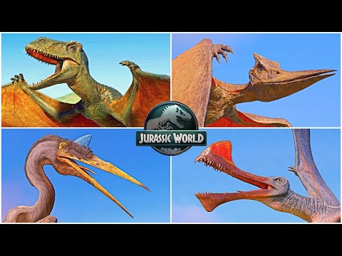 All Flying Reptiles Walking, Hunting and Other Animations in Jurassic World Evolution 3 - Pterosaur