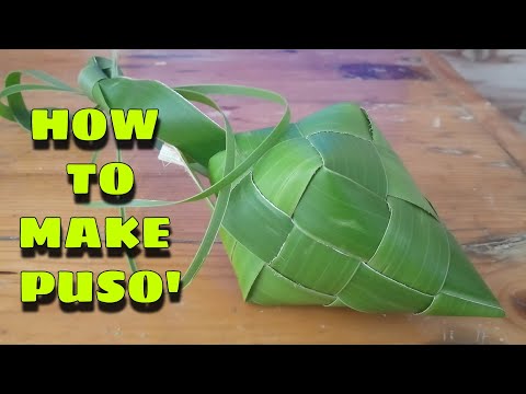 HANGING RICE ( PUSO' ) | COCONUT LEAVES