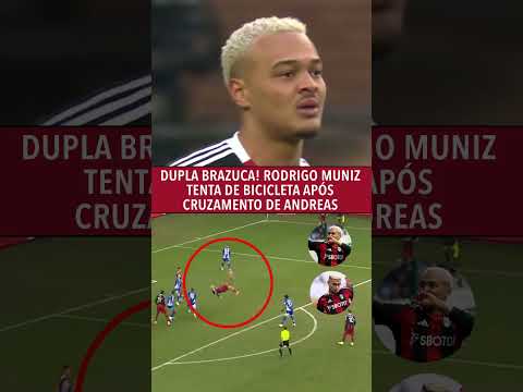 No cruzamento de Andreas Pereira, Rodrigo Muniz tenta um bicicleta em Fulham x Wingan #shorts