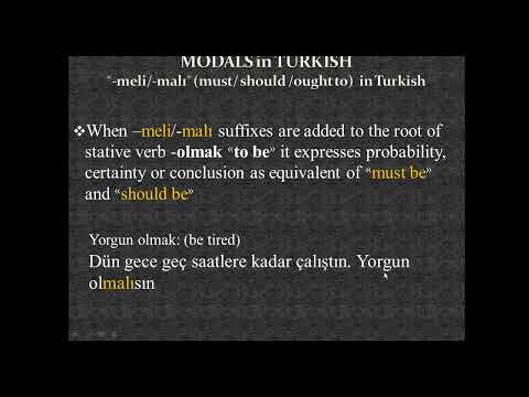 Learn Turkish-53 Modals must, should and ought to in Turkish langauge