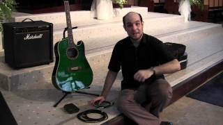 How to connect an acoustic guitar to the PA system