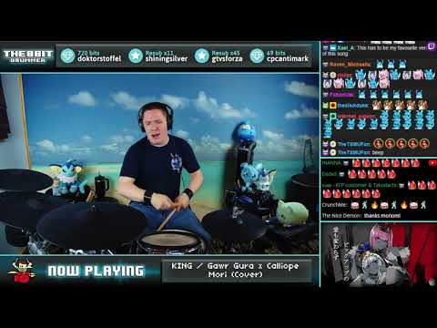 【2nd Playthrough】The8BitDrummer // Kanaria - KING (Gawr Gura & Mori Calliope cover)