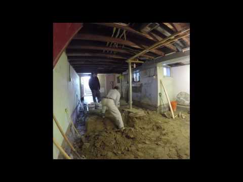 80 years old Downtown Toronto House Remodel : Basement DEMO