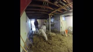 80 years old Downtown Toronto House Remodel : Basement DEMO
