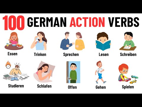 100 German Action Verbs | Common Action Verbs in German | German  Vocabulary with Video