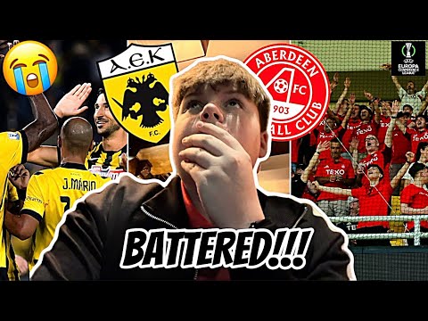 😱 AEK Athens THRASH Aberdeen 6-0!! - Pub Vlog 😭