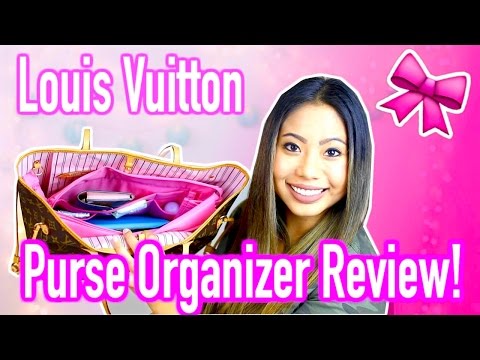 Louis Vuitton Neverfull MM Rose Ballerine Purse Bling Organizer Review Video