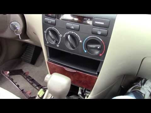 Toyota Corolla AC Dash removal 2002-2008