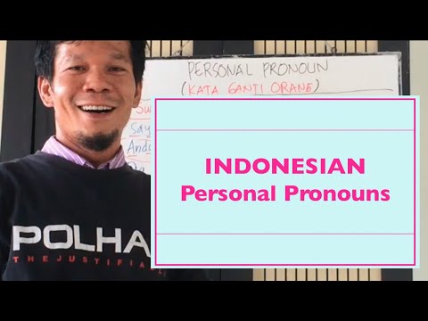 PERSONAL PRONOUNS in BAHASA INDONESIA #indonesianlanguage