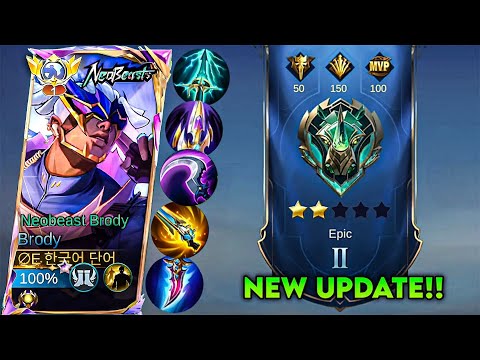 BRODY NEW SEASON BEST BUILDS & EMBLEMS!!😎🔥 (LAST MATCH TO MYTHIC)