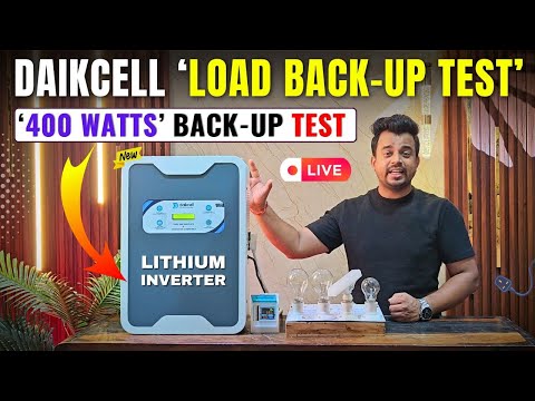 Daikcell Lithium Inverter LOAD BACK-UP TEST⚡400 WATTS LOAD | Lithium Inverter Live Backup Test