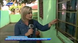 Bandidos invadem creche e furtam toda a fiação Bandidos invadem creche e furtam toda a fiação