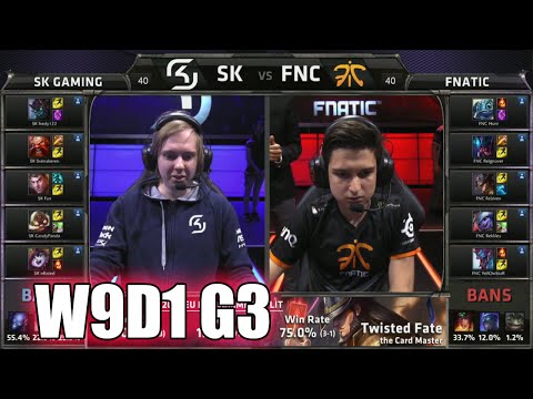 SK Gaming vs Fnatic | S5 EU LCS Summer 2015 Week 9 Day 1 | SK vs FNC W9D1 G3