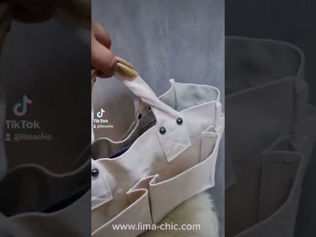 Vídeo relacionado con Artexia Bolsa de la compra con cremallera y asas largas de lona de algodón, color negro, 38 cm