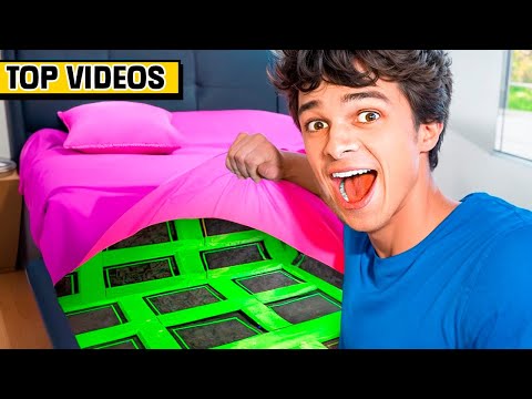 Transforming My Sister’s Room Into a SECRET Trampoline Park! | Brent Rivera