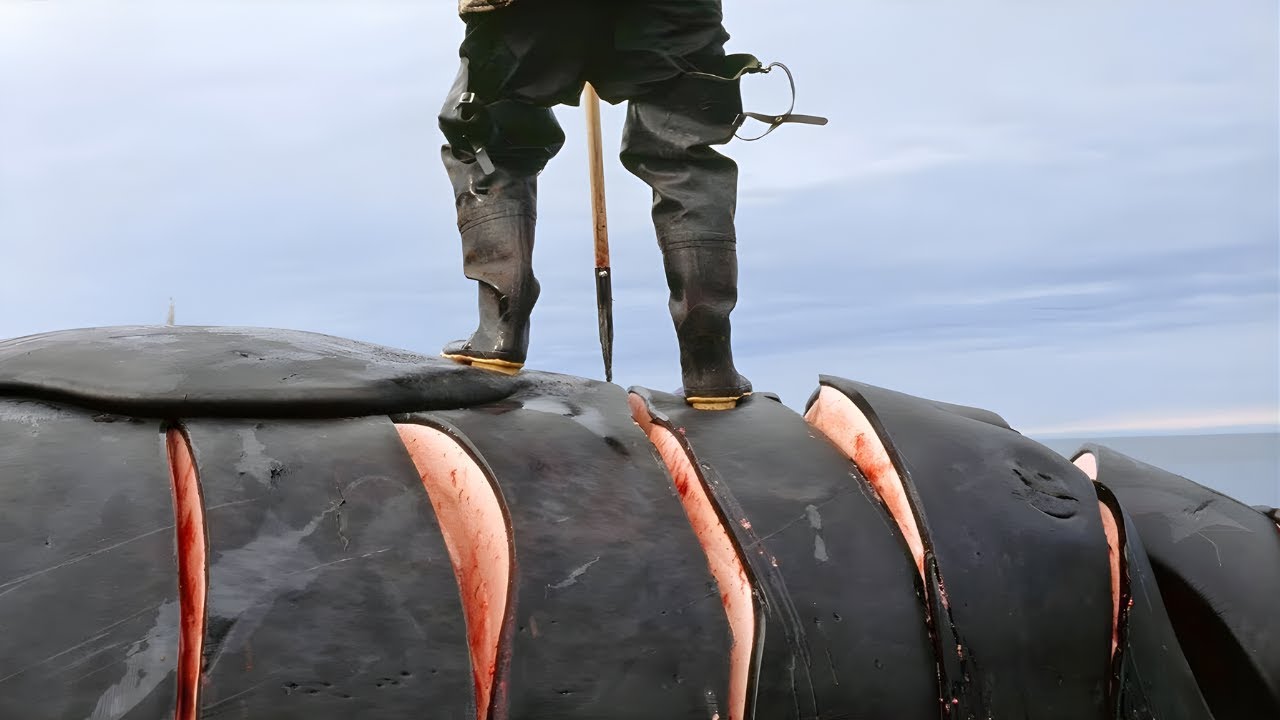 КАК ЭТО СДЕЛАНО: Разделка огромного кита в Японии | Традиционная еда