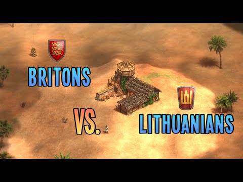 AOE2 Britons vs Lithuanians (2021) | Archer Rush *Hera Build Order* | Official Low Elo Legend