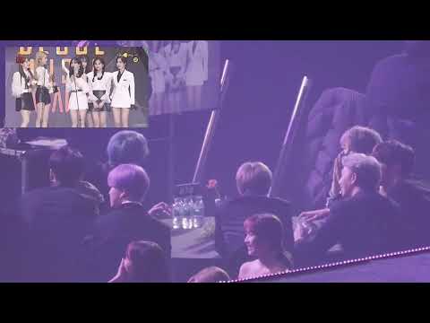 bts twice reaction gfriend win and speech from another side sma2019