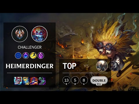 Heimerdinger Top vs Pantheon - EUW Challenger Patch 11.9