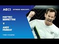 Matteo Berrettini V Andy Murray Extended Highlights Australian Open 2023 First Round