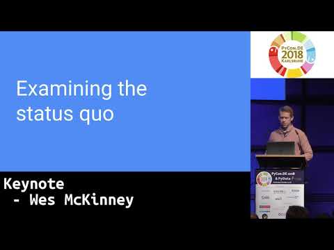 PyCon.DE 2018: Keynote - Wes McKinney
