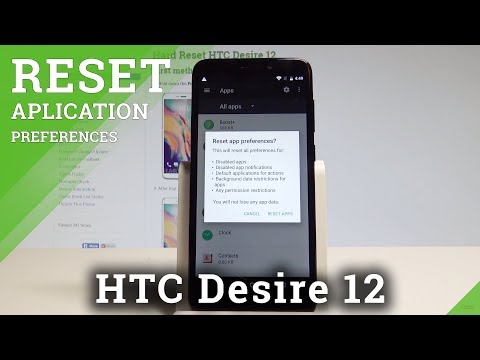 How to Reset App Preferences in HTC Desire 12 - Restore Default App Settings |HardReset.Info