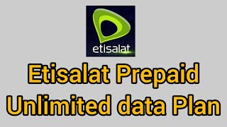 Etisalat prepaid unlimited data offer | Etisalat prepaid nonstop mobile data